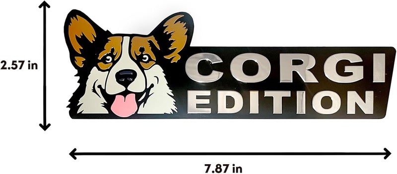 Queenik Dog Edition 3D Car Badge, Laser Cutting Metal Emblem, Cute Dogs Decals (Corgi) - Image 4